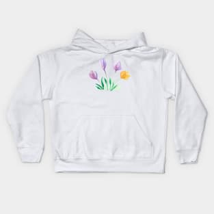 Colorful flowers in spring Kids Hoodie